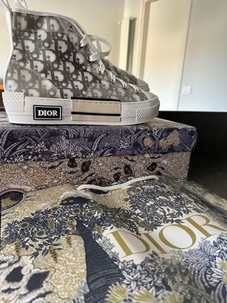 Dior Sneaker Alta B23 League - Bianche e Grigie
