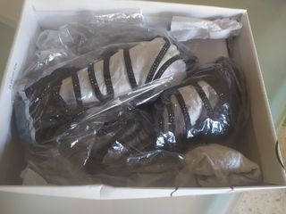 Sandali neri con strass indossato una sola volta