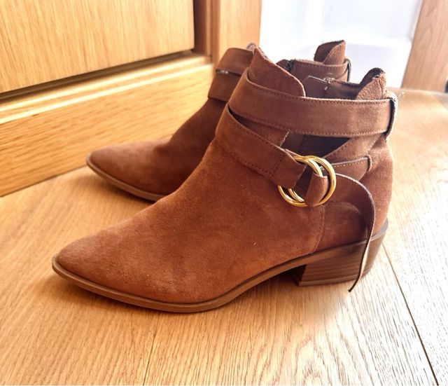 Botines serraje marrón