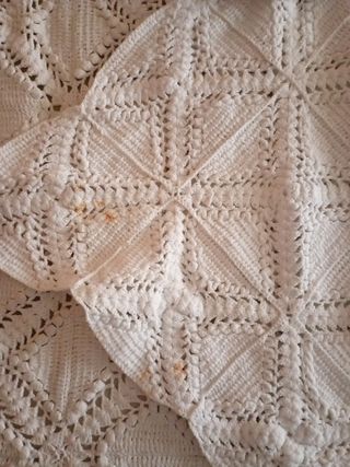 Colcha ganchillo algodón blanco