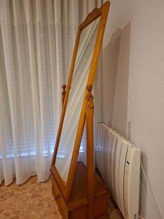 Espejo tocador madera marrón