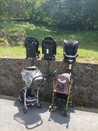 3 sillas coche niños + 2 carros paseo