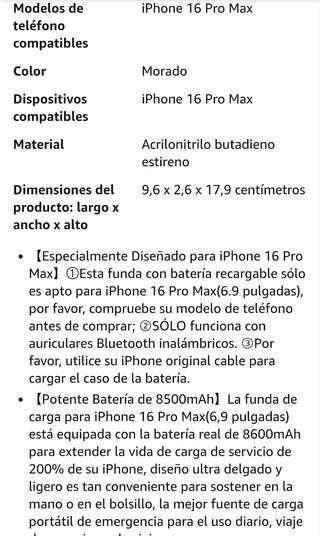 Carcasa batería iPhone - Lila