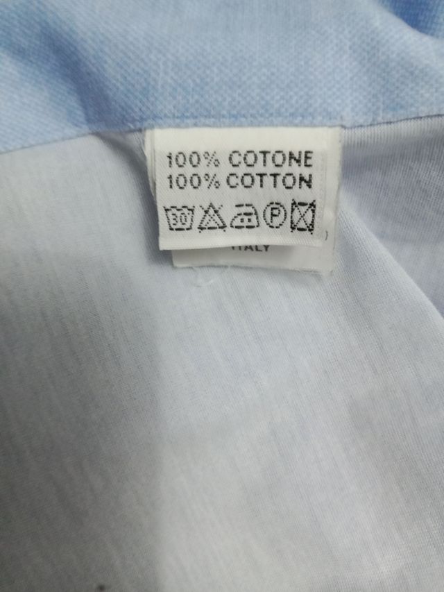 Camisa  italiana Sonrisa azul - Talla XXXL.. De