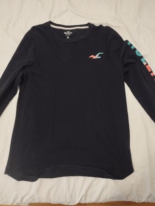 Camiseta Hollister manga larga multicolor