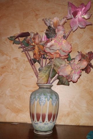 Vaso Anfora Ceramica Thai Fiori