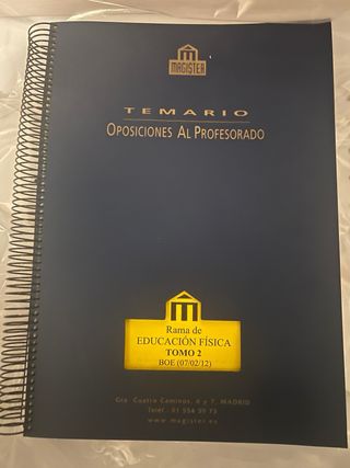Temario y resumenes oposiciones. Educación Física