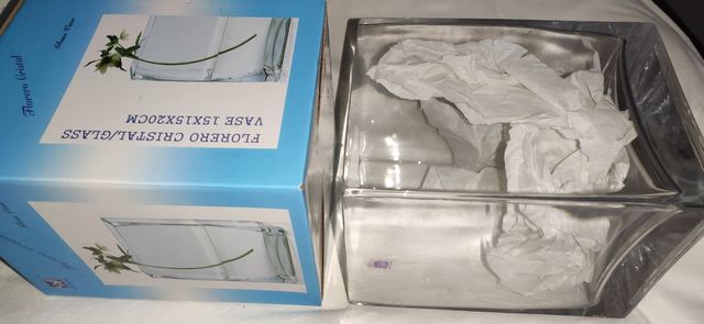 Jarrón cristal 15x15x20cm