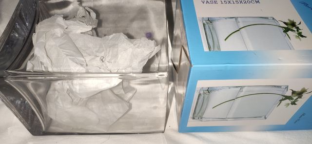 Jarrón cristal 15x15x20cm