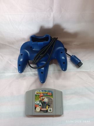 Mario Kart + mando azul. Funcional. NINTENDO 64