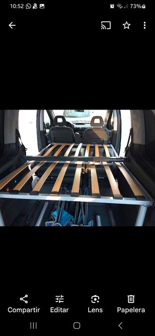 Cama plegable coche furgo
