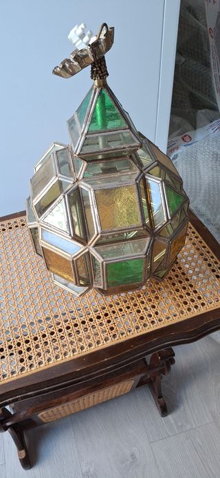 Faroles andaluces dorados y verdes