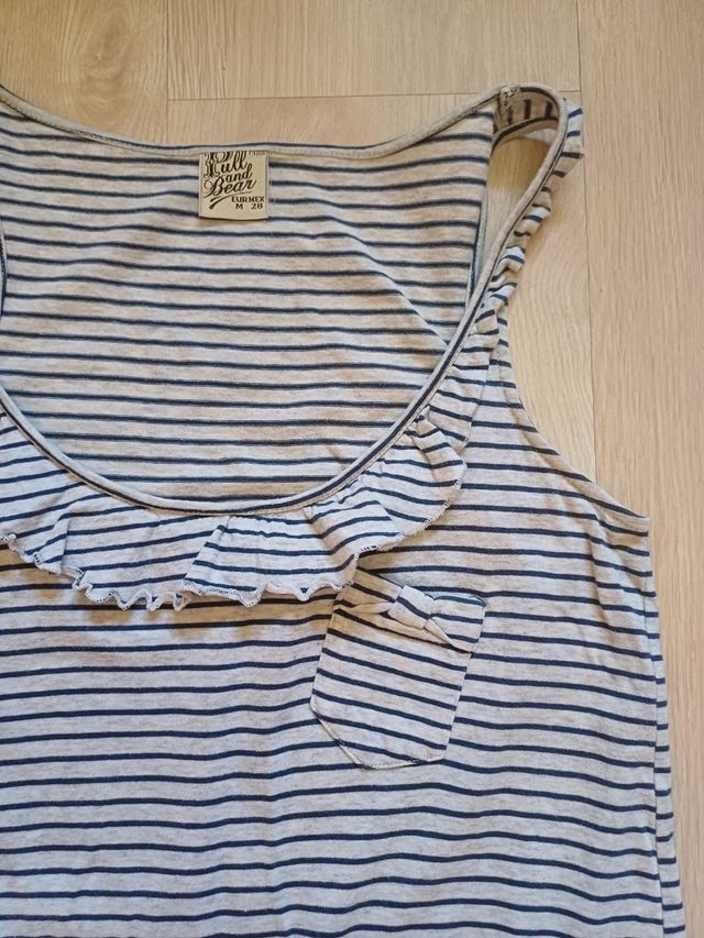 Vestido rayas Pull&Bear blanco-azul