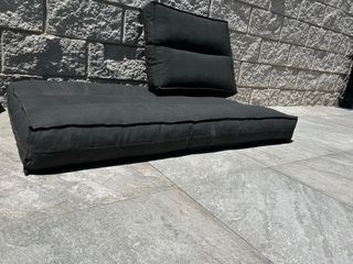 9x Cojines gris para pallet jardín IMPERMEABLES.