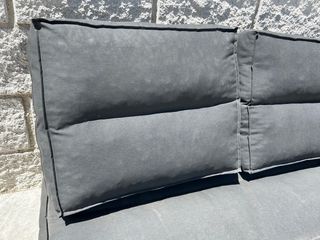 9x Cojines gris para pallet jardín IMPERMEABLES.