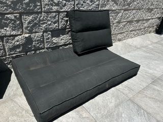 9x Cojines gris para pallet jardín IMPERMEABLES.