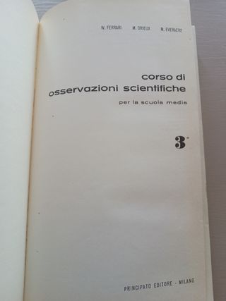 Corso Osservazioni Scientifiche - 3° Media