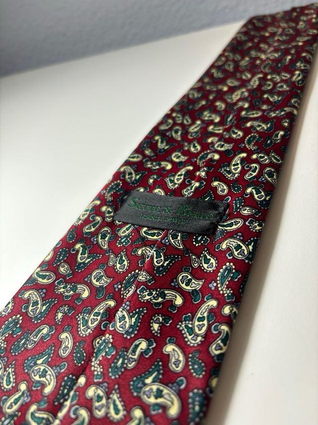 Corbata vintage Surya-Sharma roja