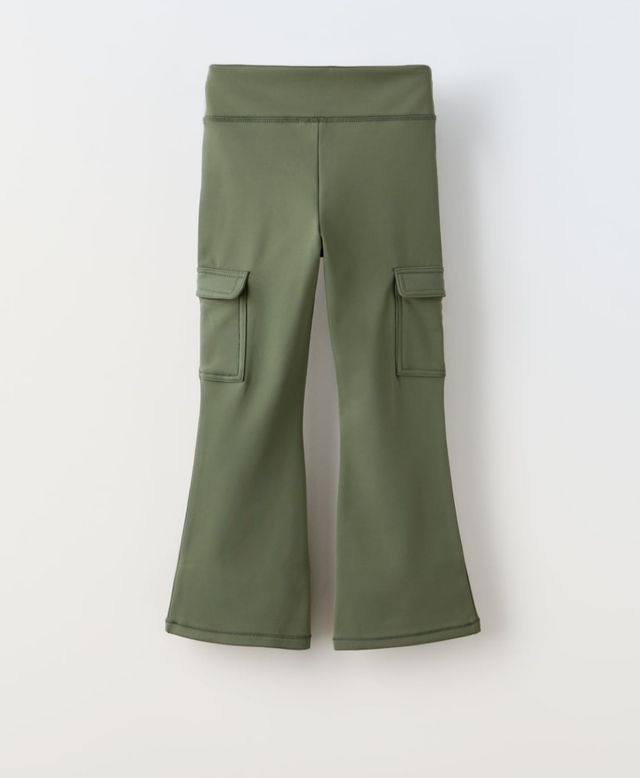 Conjunto Zara niña - Legings y camiseta verde caqu