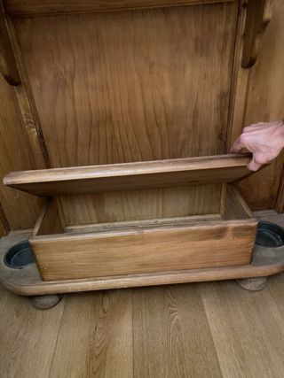 Recibidor madera espejo - perchero