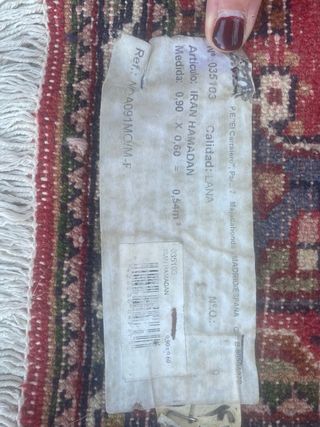 Alfombra persa multicolor 76x81cm