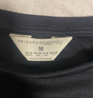 Pantalones premamá negros más camiseta negra M