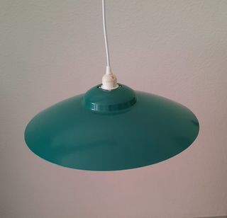 Lámpara vintage verde metal