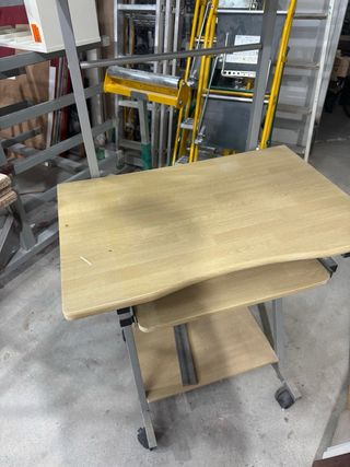Mesa ordenador 2 alturas - metal/madera