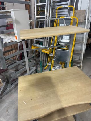 Mesa ordenador 2 alturas - metal/madera