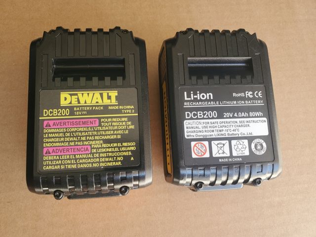 2 Baterías DeWalt 20V 4.0Ah DCB200