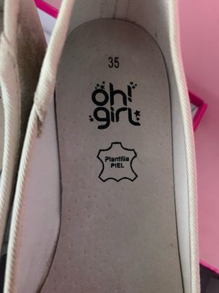 Bailarinas Oh Girl 35 - Beige/irisado dorado