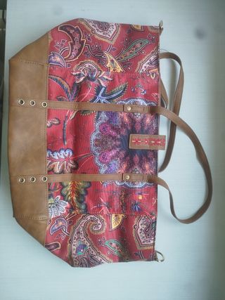Bolso Desigual - Rojo y Marrón