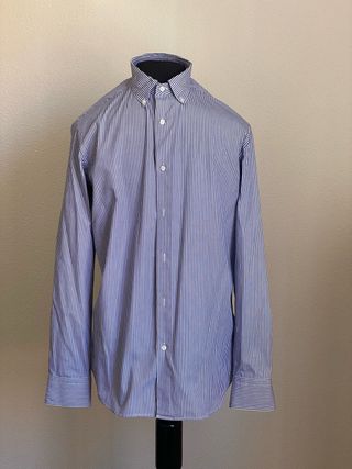 Camisa Massimo Dutti azul rayas.
