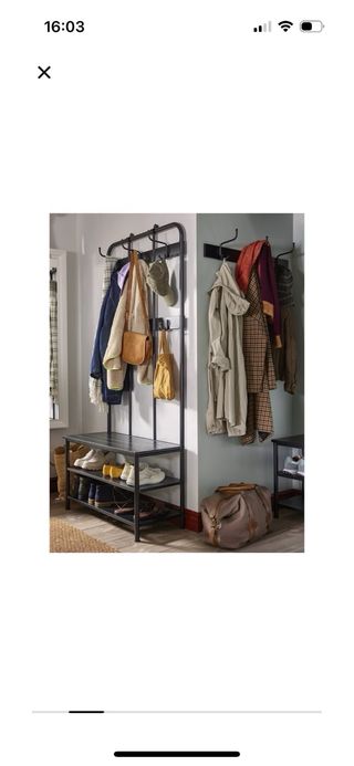Perchero zapatero Ikea PINNIG - Negro