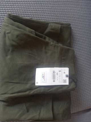 Pantalones Zara verdes militares -talla S