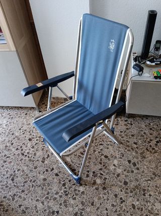 2 Hamacas de  Aluminio y Lona. 5 posiciones, c/u