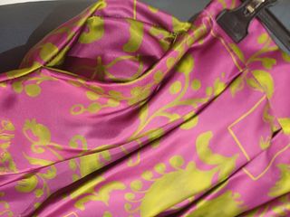 Gonna lunga fantasia verde viola