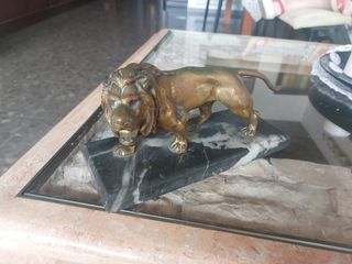 Escultura León Bronce Antiguo