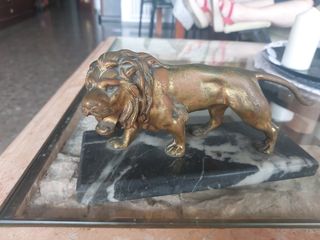 Escultura León Bronce Antiguo