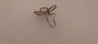 Anillo Tous flor plata perla