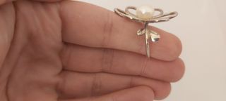 Anillo Tous flor plata perla