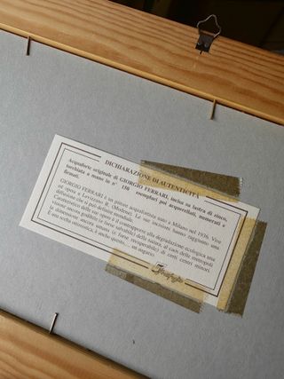 Quadro a tecnica acquaforte e acquerello: girasoli