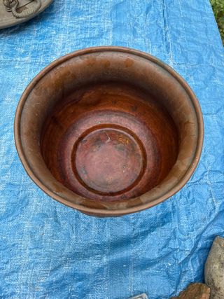 Vaso in rame antico decorato