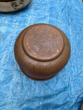 Vaso in rame antico decorato