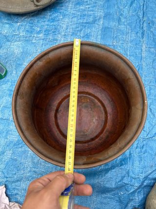 Vaso in rame antico decorato