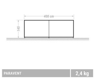 Cortaviento Quechua Windbreak 200x145cm