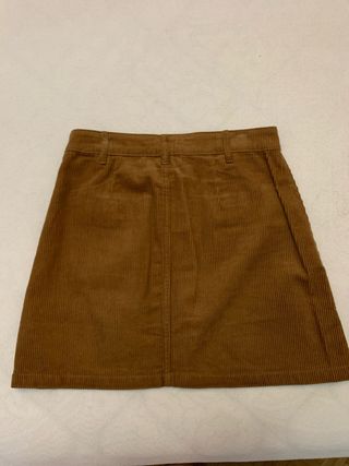 Falda pana marrón Stradivarius - talla S