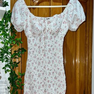Vestido blanco flores - Talla S