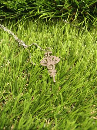 Collar plata flor loto