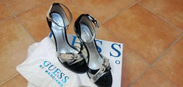 Sandali Guess neri e argento n. 39